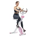 Sunny Health &amp; Fitness Smart Foldable Magnetic X-Bike, Low-Impact Workouts