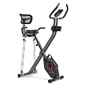 Sunny Health & Fitness Smart Foldable Magnetic X-Bike, Low-Impact Workouts