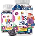 SUNNY SAM Iron Gummies for Kids & Teens - 10mg Vitamins with Vitamin C - Low-Sugar Chewable Iron Gummy Supplement for Immune Support, Supports Red Blood Cell Production for Children & Teen Girls