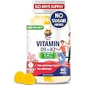 SUNNY SAM Sugar-Free Vitamin D3 K2 Gummies 5000 IU - Immune &amp; Bone Support - Vitamin D Gummy Supplement for Adults - High-Absorption, Vegan, Halal, Gluten-Free Chewable Vitamins - 60 Count