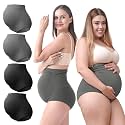 SUNNYBUY Maternity High Waist Underwear, Pregnancy Seamless Soft Panties