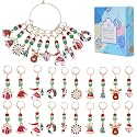 SUNNYCLUE 1 Box 20pcs Christmas Stitch Markers Crochet Knitting Markers Rhinestone Locking Stitch Markers Leverback Kntting Charms for Knitting Weaving Sewing Needleworks Women Adult DIY Crafts