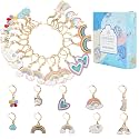SUNNYCLUE 1 Box 20Pcs Knitting Stitch Markers Crochet Rainbow Colorful Leverback Charms Cute Crochet Markers for Knitting Weaving Sewing Needleworks Women DIY Craft