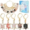 SUNNYCLUE 1 Box 20Pcs Stitch Marker Charms Locking Stitch Marker Metal Clip on Removable Lobster Clasps Leverback Stitch Markers for Knitting Weaving Sewing Needleworks Women DIY Crafts Gift Supplies
