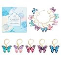 SUNNYCLUE 1 Box 20Pcs Stitch Markers Crochet Stitch Marker Butterfly Enamel Cute Charms Removable Leverback Clasp Charm Locking Metal Knitting Markers for Weaving Sewing Knit Quilting DIY Zipper Pull