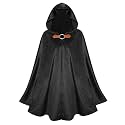 SunnyLisa Cloak with Hood for Renaissance Medieval Victorian Steampunk Halloween Costume Women Men,Wizard Witch Cape Cosplay