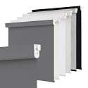 SUNOFF No Drill Tools Blackout Roller Shades,Custom Size,Heather Grey