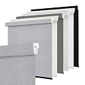 SUNOFF No Drill Tools Blackout Roller Shades,Custom Size,Heather Grey