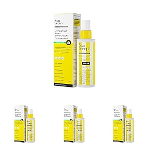 sunscoop fluid body sunscreen  spf 60  for all skin types  cooling hydrating amp quick-absorbing liquid sunscreen  no white cast  ultimate sun protection  125 ml pack of 4