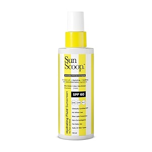 hydrating fluid sunscreen for face and body spf 60 pa broad spectrum in-vivo tested cooling sensation for face amp body absorbs quickly no white cast for all skin types 125ml