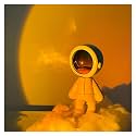 Sunset Projector Astronaut Night Light Led Aura Lamp for Photography/Party/Bedroom/Living Room/Tiktok Live Decor, Selfie with Battery, Christmas/Birthday Gifts for Women/Girls
