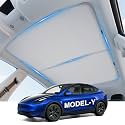 Sunshade for Tesla Model Y, No-Sag Heat-Insulating Foldable Roof Shade