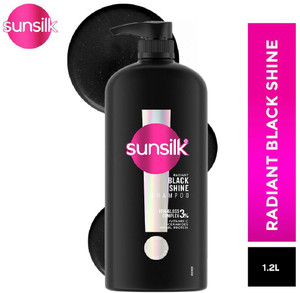 SUNSILK Radiant Black Shine Shampoo With 3