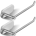SUNTECH Line Series T-1 Towel Rings 2 Packs Hand Towel Holder Self Adhesive Stick on Wall, Small Towel Rack Bar &amp; Toilet Paper Holder for Kitchen or Bathroom, Compatible Design