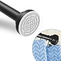 Sunvibe (105Cm To 170Cm) Extendable Shower Curtain Tension Rod Non-Drilling Anti-Skid Spring Pull Rod - (Stainless Steel, Black