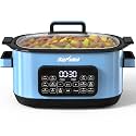 Sunvivi 12-in-1 Programmable Slow Cooker 6.5QT with Timer & Keep Warm