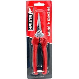 down hill professional straight fruit and harvest snip  precision garden pruning shears for fruit picking plant trimming and bonsai care  durable anti-rust cutter tool  heavy duty pruner