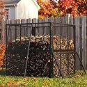 SUNYRISY Large Metal Compost Bin Outdoor with Lid, 234 Gallon Black