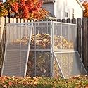 SUNYRISY Large Metal Compost Bin Outdoor with Lid, 234 Gallon Grey