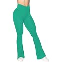 Sunzel Flare Leggings for Women, Crossover Yoga Pants with Tummy Control