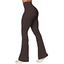 Sunzel Flare Leggings for Women, Crossover Yoga Pants with Tummy Control