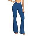 Sunzel Flare Leggings for Women, Crossover Yoga Pants with Tummy Control