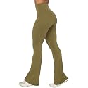 Sunzel Flare Leggings for Women, Crossover Yoga Pants with Tummy Control