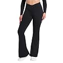 Sunzel Flare Leggings for Women, Crossover Yoga Pants with Tummy Control