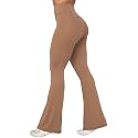 Sunzel Flare Leggings for Women, Crossover Yoga Pants with Tummy Control