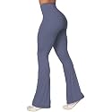Sunzel Flare Leggings for Women, Crossover Yoga Pants with Tummy Control