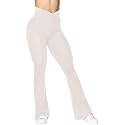 Sunzel Flare Leggings for Women, Crossover Yoga Pants with Tummy Control