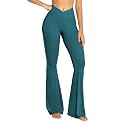 Sunzel Flare Leggings for Women, Crossover Yoga Pants with Tummy Control