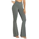 Sunzel Flare Leggings for Women, Crossover Yoga Pants with Tummy Control