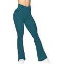 Sunzel Flare Leggings for Women, Crossover Yoga Pants with Tummy Control