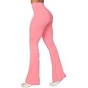 Sunzel Flare Leggings for Women, Crossover Yoga Pants with Tummy Control