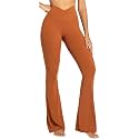 Sunzel Flare Leggings for Women, Crossover Yoga Pants with Tummy Control