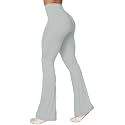 Sunzel Flare Leggings for Women, Crossover Yoga Pants with Tummy Control