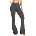 Sunzel Flare Leggings for Women, Crossover Yoga Pants with Tummy Control