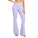 Sunzel Flare Leggings for Women, Crossover Yoga Pants with Tummy Control