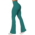 Sunzel Flare Leggings for Women, Crossover Yoga Pants with Tummy Control