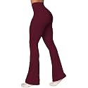 Sunzel Flare Leggings for Women, Crossover Yoga Pants with Tummy Control