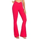 Sunzel Flare Leggings for Women, Crossover Yoga Pants with Tummy Control