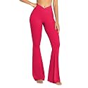 Sunzel Flare Leggings for Women, Crossover Yoga Pants with Tummy Control