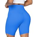 Sunzel No Front Seam High Waist Biker Shorts for Women, Squat Proof Yoga Workout Gym Bike Shorts