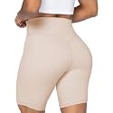 Sunzel No Front Seam High Waist Biker Shorts for Women, Squat Proof Yoga Workout Gym Bike Shorts