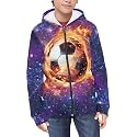 Suobstales Kids Soft Zip-Up Hoodie for Boys 6-16 Years Hooded Sweatshirt Fall Cardigan Jacket with Pockets