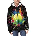 Suobstales Kids Soft Zip-Up Hoodie for Boys 6-16 Years Hooded Sweatshirt Fall Cardigan Jacket with Pockets
