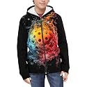 Suobstales Kids Soft Zip-Up Hoodie for Boys 6-16 Years Hooded Sweatshirt Fall Cardigan Jacket with Pockets