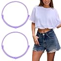 SUOSDEY 2pcs Crop Top Tuck Band Women Adjustable Crop Top Band Elastic Stretch Waist Belt for Tucking Shirt Sweater