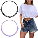 SUOSDEY 2pcs Crop Top Tuck Band Women Adjustable Crop Top Band Elastic Stretch Waist Belt for Tucking Shirt Sweater